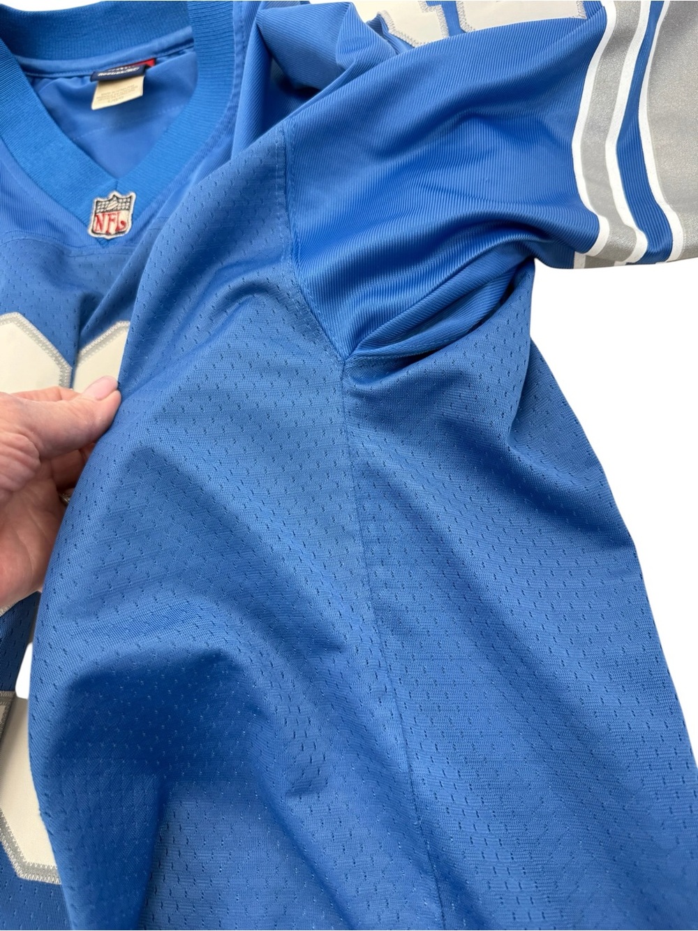 Vintage NFL Reebok Barry Sanders Detroit Lions Throwback Jersey Large Blue - Picture 11 of 16